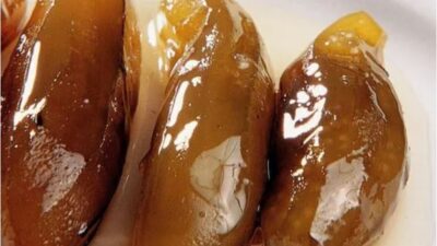 Patlıcan Reçeli Malzemeler; 20-25 adet patlıcan 5su bardağı şeker 5su