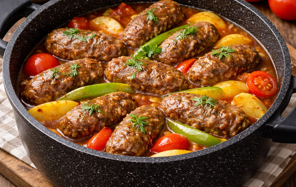 Tencerede İzmir Köfte Tarifi Köfte İçin: 500 g kıyma (orta