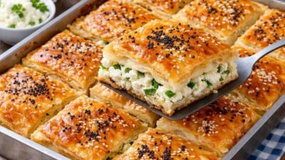 Peynirli Börek Malzemeler 3 adet yufka İç harcı için: 250
