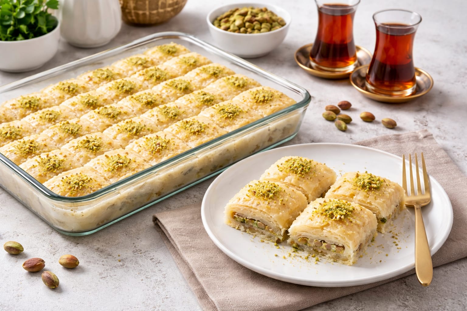 Sütlü Nuriye Tatlısı Tarifi Malzemeler Tatlı için: 1 paket baklavalık