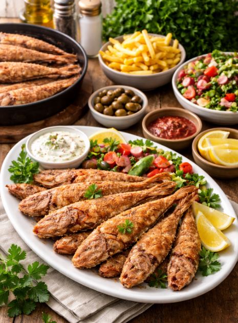 Tavada Barbun Balığı (4 kişilik) Malzemeler 1 kg barbun balığı