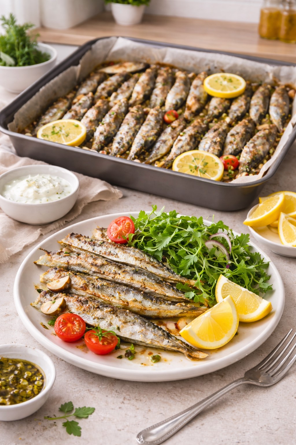 Evde Fırında İstavrit Tarifi Porsiyon 3–4 kişilik Malzemeler 1 kg