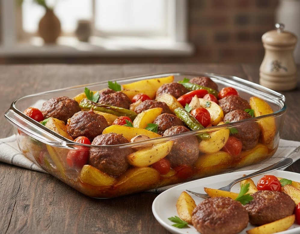 Fırında Köfte Patates Tam Ölçülü ve Lezzet Garantili Malzemeler Köftesi