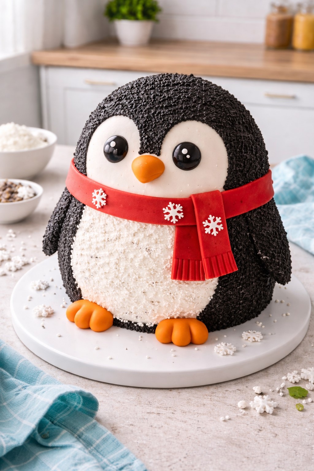 Penguen Şeklinde Pasta Tarifi Çocuklar Buna Bayılacak Porsiyon 8–10 kişilik