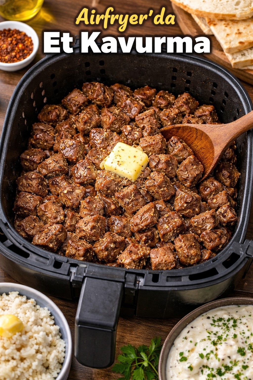 Airfryer Et Kavurma Tarifi Malzemeler 500 g dana kuşbaşı (but
