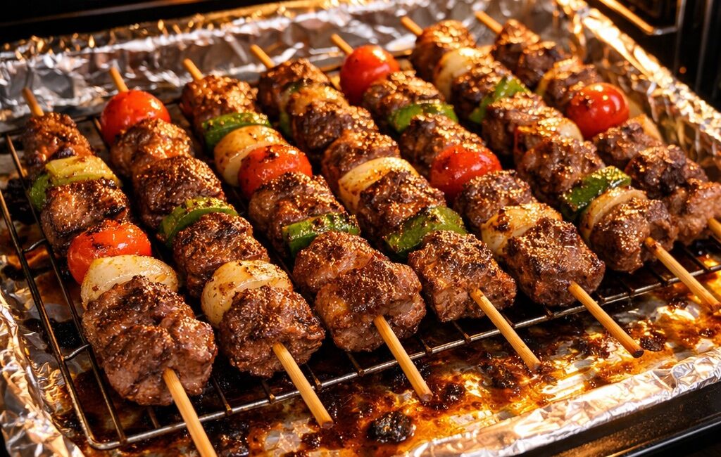 Fırında Et Çöp Şiş Tarifi Malzemeler (4 kişilik) 800 g