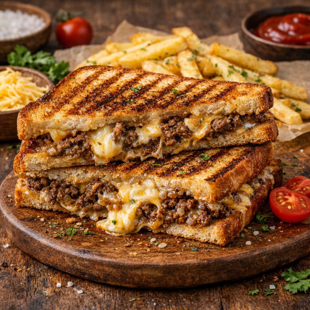 Kıymalı Peynirli Tost Tarifi (Bol Malzemeli, Tam Ölçülü) İşte tam
