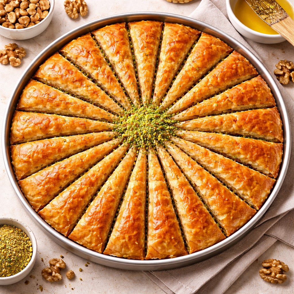 Tepsi Baklavası Tarifi Tepsi Ölçüsü 40 cm yuvarlak demir tepsi