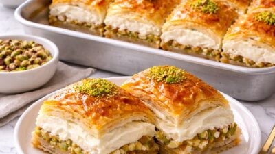 Evde Kaymaklı Baklava Tarifi (Bol Kaymaklı) Malzemeler Hamuru için 3