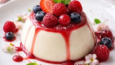 Panna Cotta Tarifi (4 porsiyon) Malzemeler 2 su bardağı (400