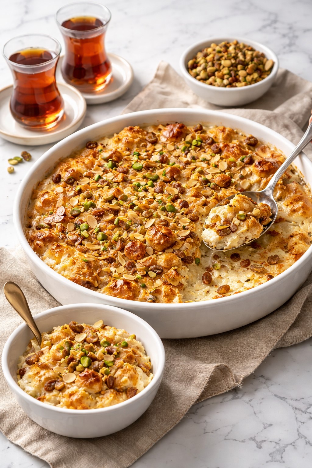 Umm Ali Tatlısı Tarifi (Arap Mutfağı Sütlü Tatlısı) Umm Ali,