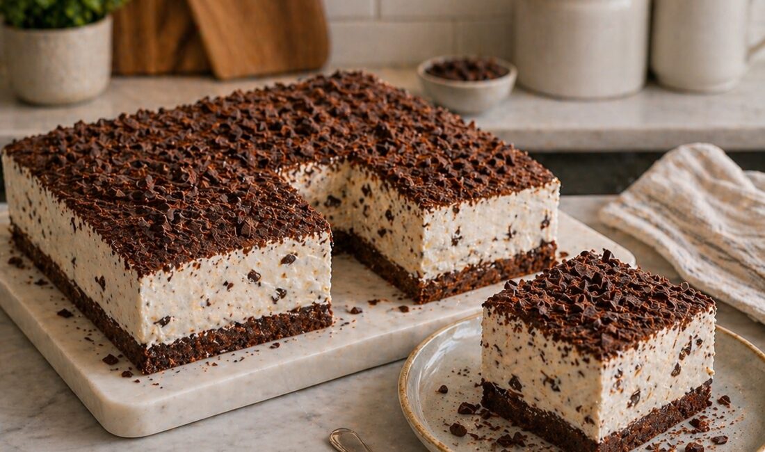 Çikolatalı Sütlü Dondurmalı Kare Pasta Malzemeler Taban için: 2 paket