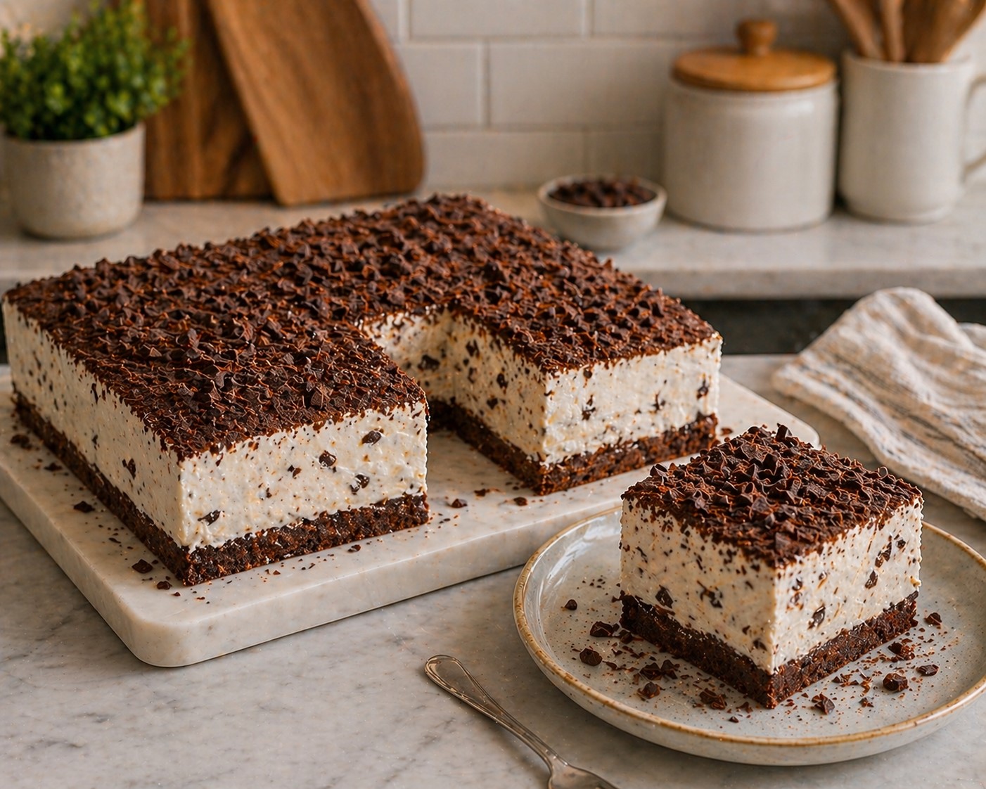 Çikolatalı Sütlü Dondurmalı Kare Pasta Malzemeler Taban için: 2 paket