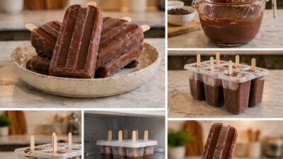 Çikolatalı Dondurma (Popsicle) Malzemeler (6–8 adet için) 2 su bardağı