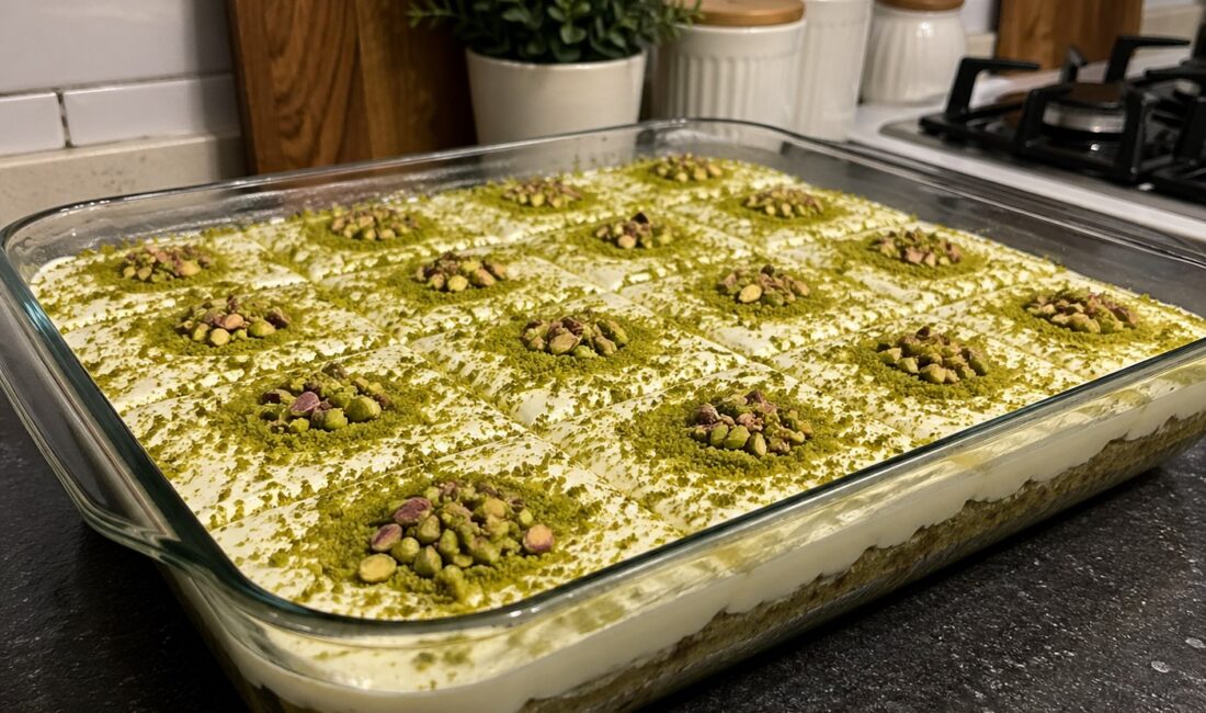 Fıstık Güzeli Tatlısı Borcamda Lezzetli, hafif ve şık bir sütlü