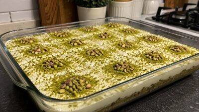 Fıstık Güzeli Tatlısı Borcamda Lezzetli, hafif ve şık bir sütlü