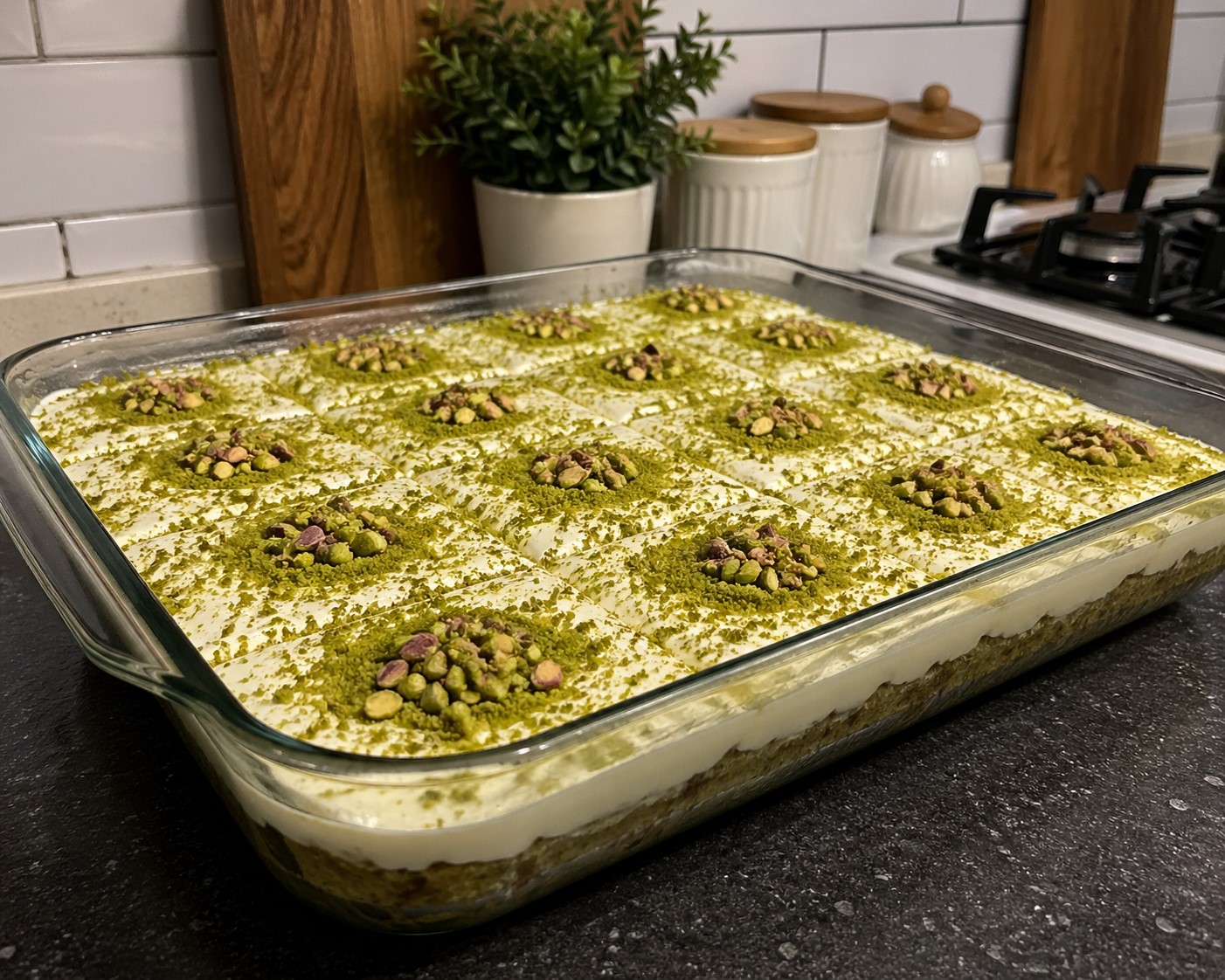 Fıstık Güzeli Tatlısı Borcamda Lezzetli, hafif ve şık bir sütlü