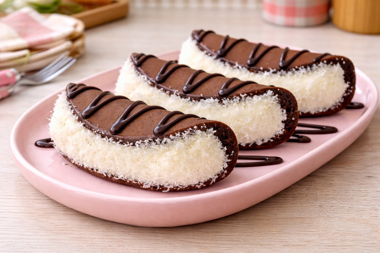 Hindistan Cevizli Gelin Çantası Pastası Tarifi 10/12 Adet Kek için: