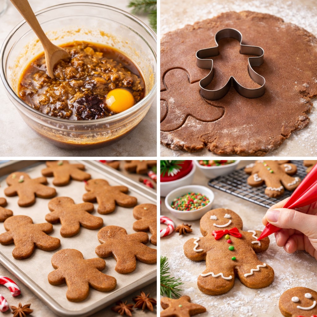 Gingerbread Kurabiye Tarifi Malzemeler Hamur için: 125 gram tereyağı (oda