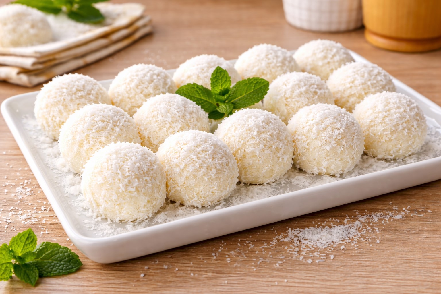 Kar Topu Tatlısı Yaklaşık 20–25 adet kar topu çıkar. Malzemeler: