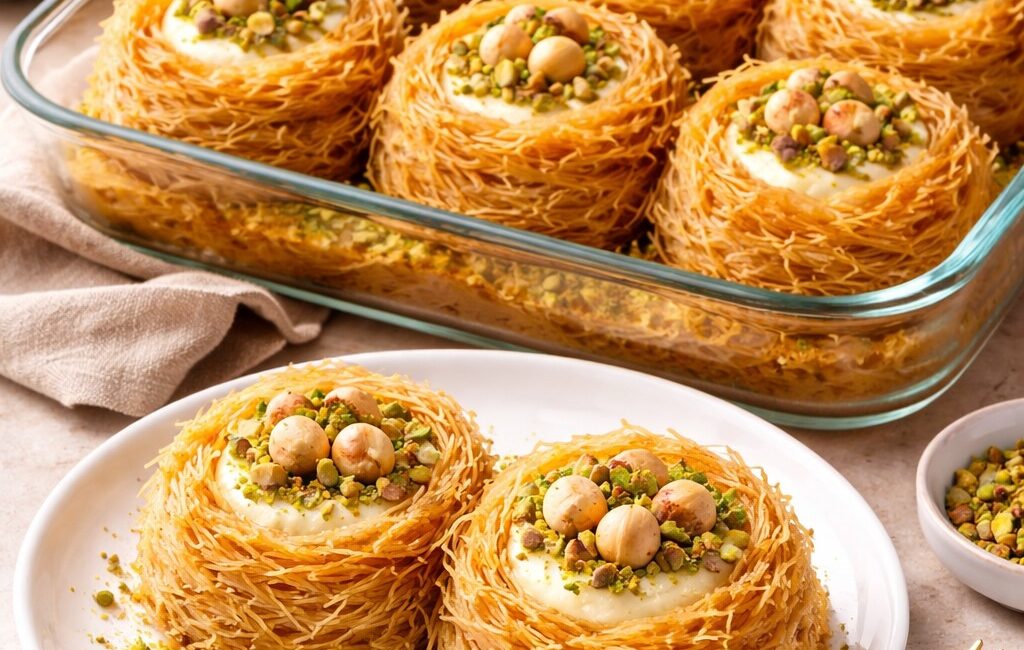 Fındıklı Kremalı Kuş Yuvası Tatlısı Fındıklı Kremalı Kuş Yuvası Tatlısı (Borcam – 8 adet) Kadayıf