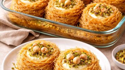 Fındıklı Kremalı Kuş Yuvası Tatlısı Fındıklı Kremalı Kuş Yuvası Tatlısı (Borcam – 8 adet) Kadayıf