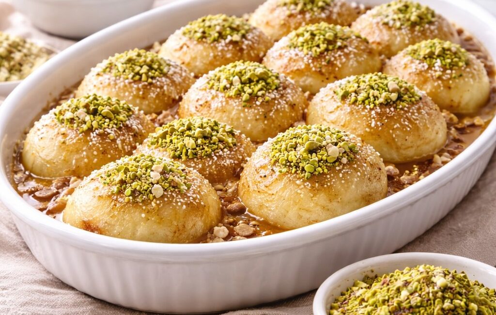 Kül Tatlısı Farklı Lezzet Şerbetli Yumuşak Tatlı Malzemeler Hamuru için: