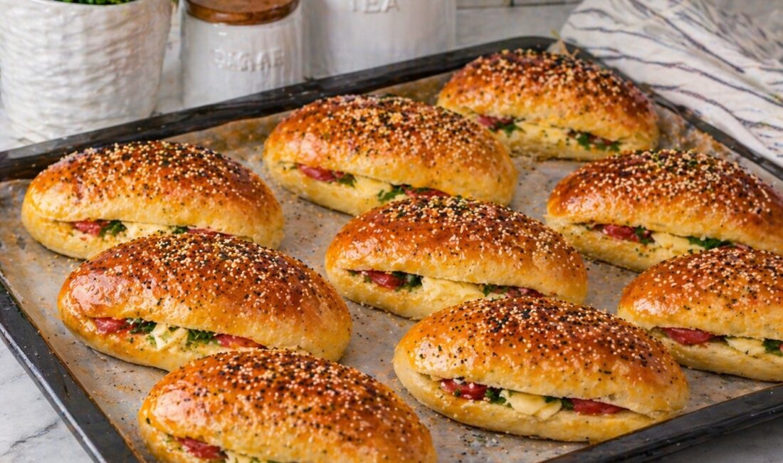 Sandviç Poğaça Yaklaşık 12–15 adet sandviç Hamur için: 1 su