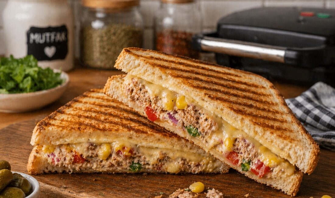 Ton Balıklı Tost Malzemeler 2 tost için 4 dilim tost