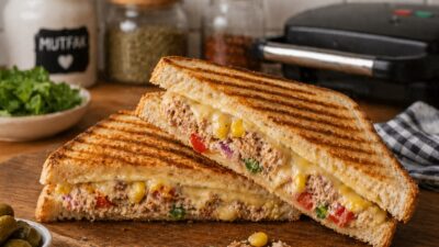 Ton Balıklı Tost Malzemeler 2 tost için 4 dilim tost