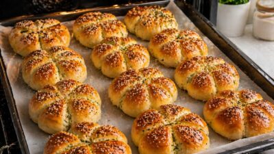 Yonca Poğaça Tarifi Yaklaşık 15–20 adet Hamur için: 1 su