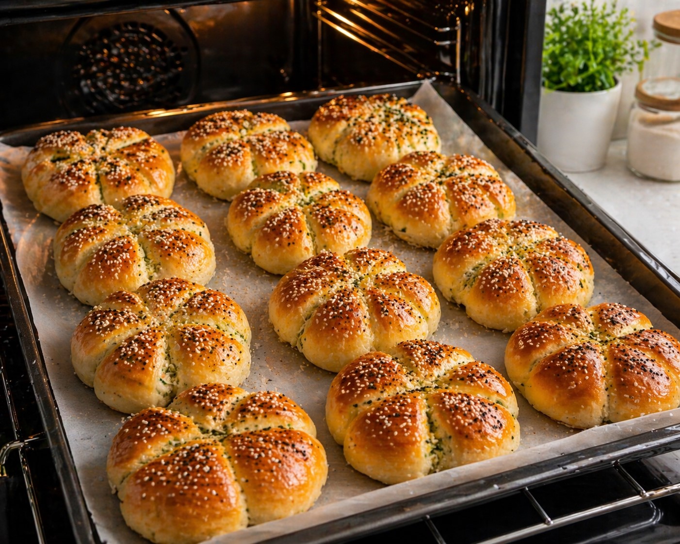 Yonca Poğaça Tarifi Yaklaşık 15–20 adet Hamur için: 1 su