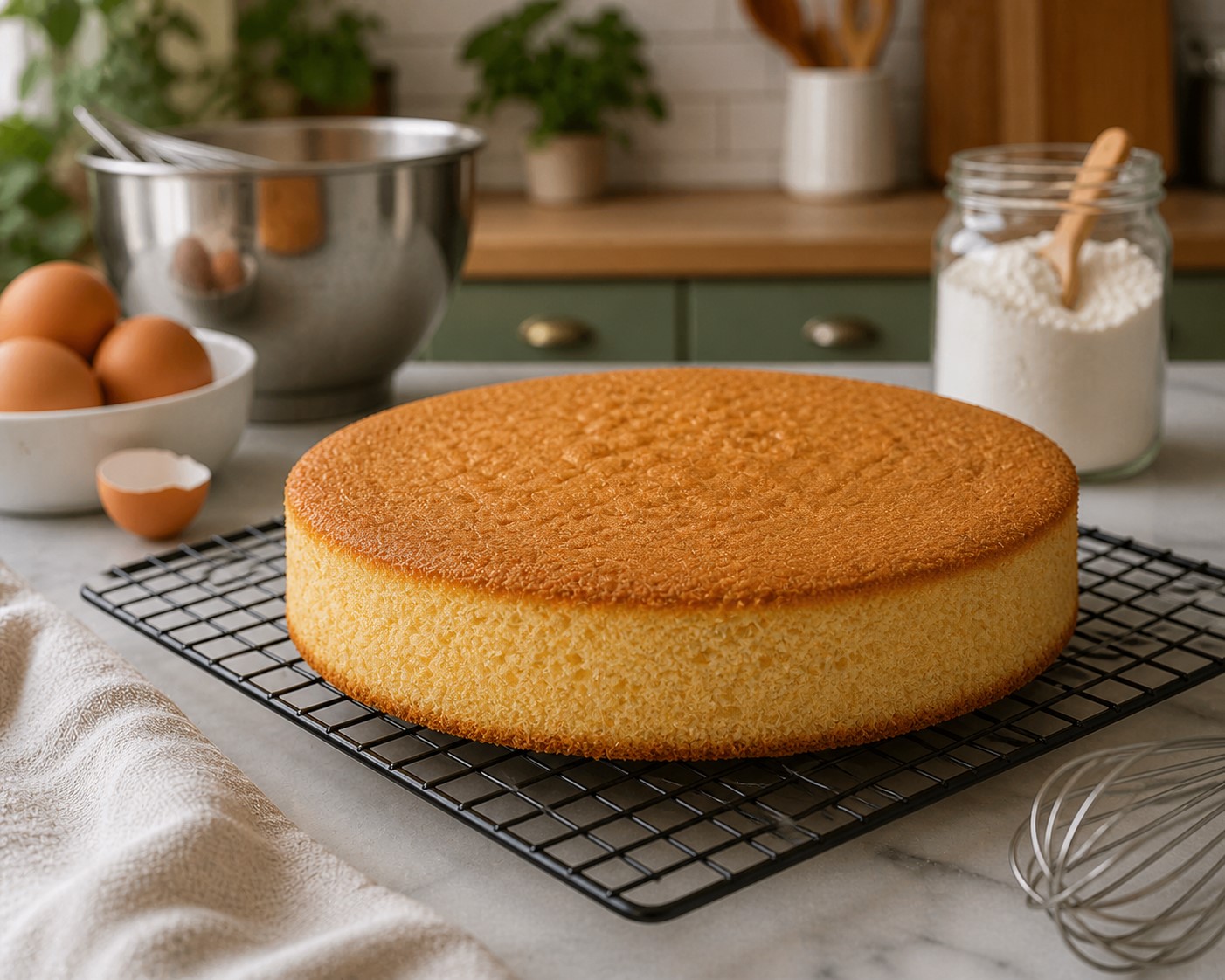 Genoise Kek Tarifi 22–24 cm kalıp İtalyan kökenli, yumurta beyazı