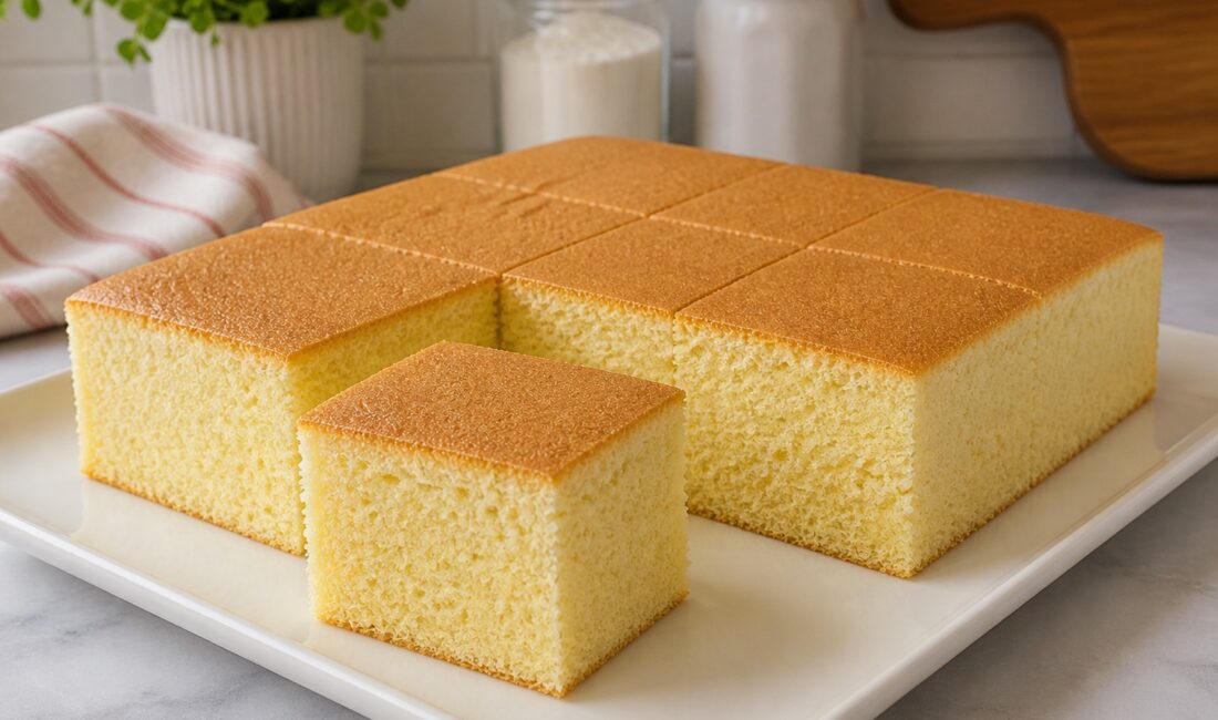 Sodalı Sünger Kek 20×20 cm kalıp Malzemeler: 4 adet yumurta