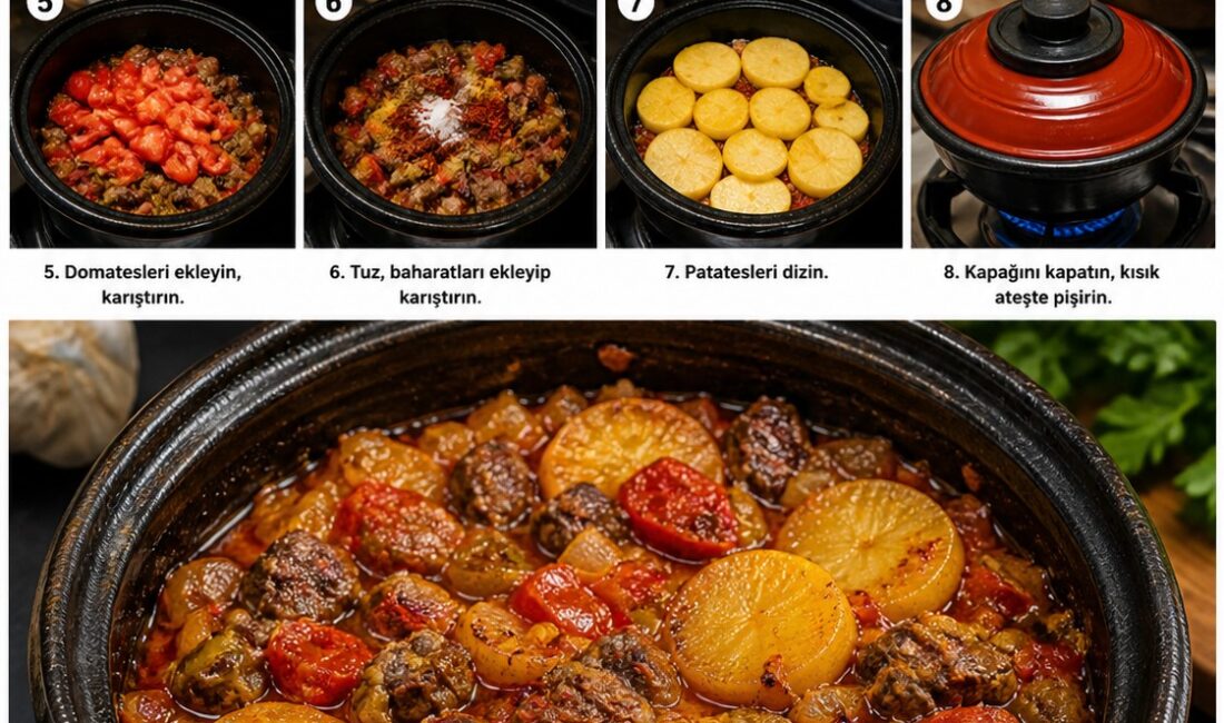 Yağlı Kavurmalı Tas Kebabı Ölçülü Tarif Malzemeler (4-6 kişilik) 700–800