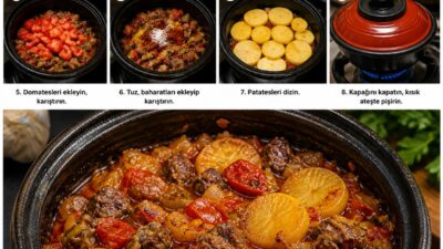 Yağlı Kavurmalı Tas Kebabı Ölçülü Tarif Malzemeler (4-6 kişilik) 700–800