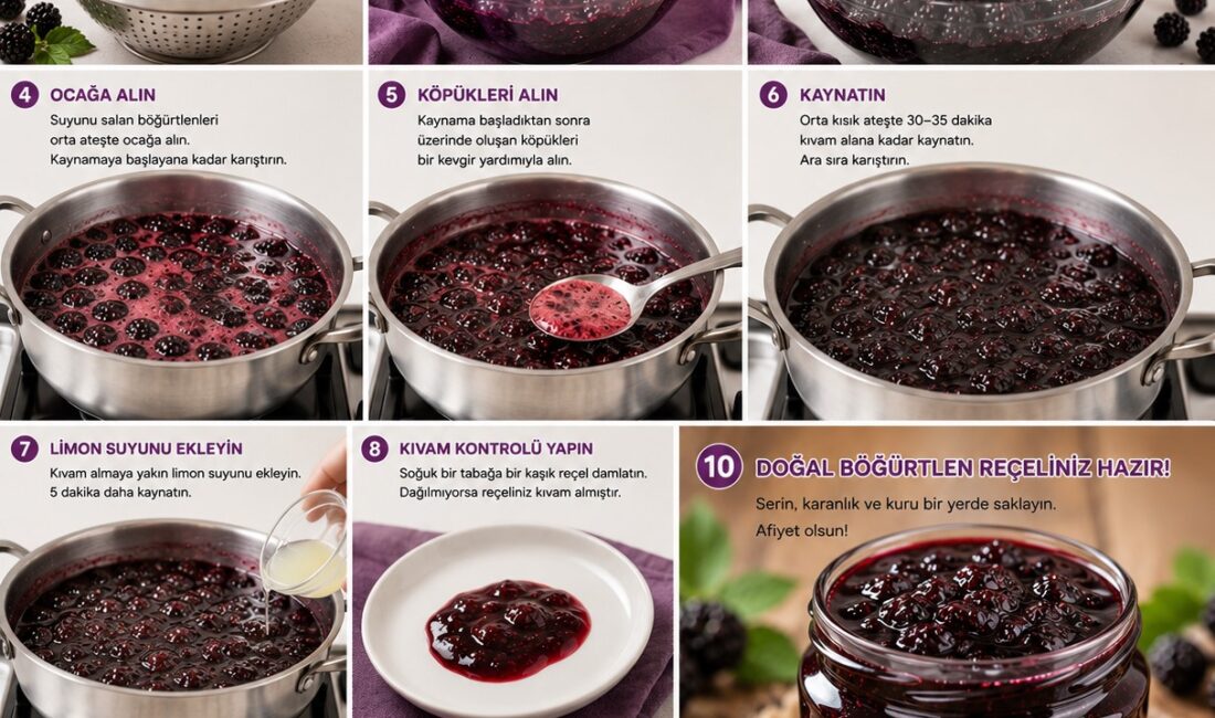Doğal Çalı Böğürtlen Reçeli Doğal Çalı Böğürtlen Reçeli (Tam Ölçülü Tarif) Malzemeler 1 kg