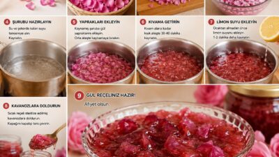 Gül Reçeli Gül Reçeli (Ölçülü Tarif) Malzemeler 250 gram kokulu pembe gül