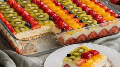 Muhallebili Meyveli Tatlı Tarifi (Borcam Ölçüsü) Taban İçin 2 paket