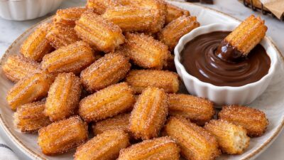Mini Lokmalık Churros Mini Lokmalık Churros Malzemeler Churros için: 1 su bardağı su